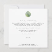 Micro Wedding Eucalyptus Botanical Bewaar de datum Save The Date (Achterkant)