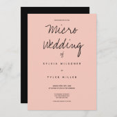 Micro Wedding Pink Black Typography Minimal (Voorkant / Achterkant)