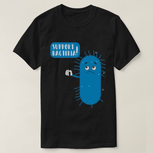 Microbe Protest Support Bacteria Microbiologen M T-shirt (Design voorkant)