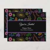 Microben Uitnodiging Briefkaart (Voorkant / Achterkant)