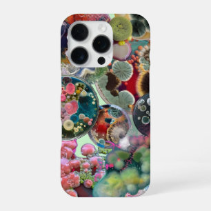 Microbiële Kaleidoscoop: Een Kolonie in Kleur iPhone 16 Pro Hoesje