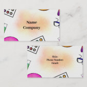 Microbiologie + Cartes de visite éclatants (Devant / Derrière)