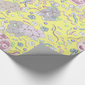 Microbiologie in geel cadeaupapier (Hoek)