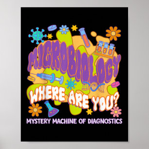 Microbiologie Mystery Machine van Diagnostics Lab  Poster