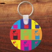 Microbiologie Pop Art Sleutelhanger (Voorkant)