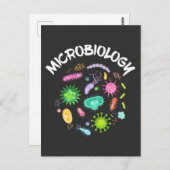 Microbiologie Scientist Bacteria Microscope Briefkaart (Voorkant / Achterkant)