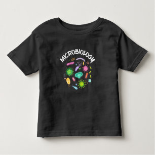 Microbiologie Scientist Bacteria Microscope Kinder Shirts