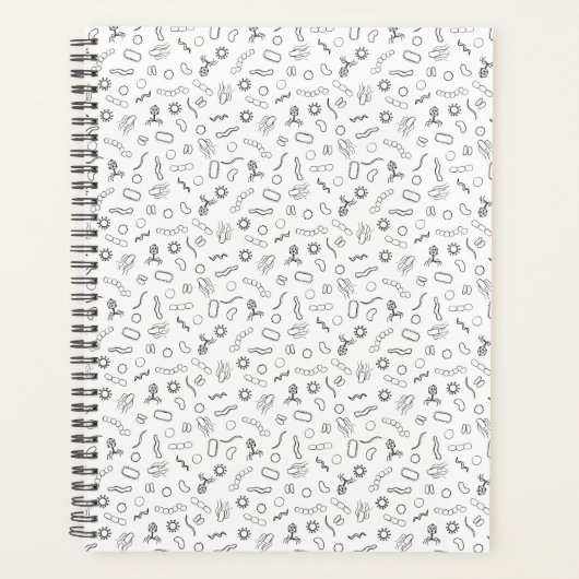 Microbiologie - zwart op wit planner (Voorkant)