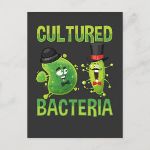 Microbiologische cultuur Bacteria Science Pun Briefkaart