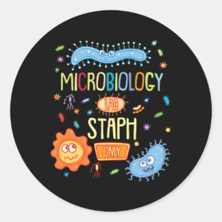 Microbioloog Biologie Alleen Lab Staph Ronde Sticker