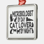 Microbioloog Cat Lover Metalen Ornament (Links)