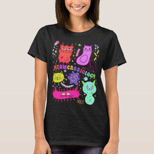 Microbioloog Funny Cat Lover T-shirt (Voorkant)