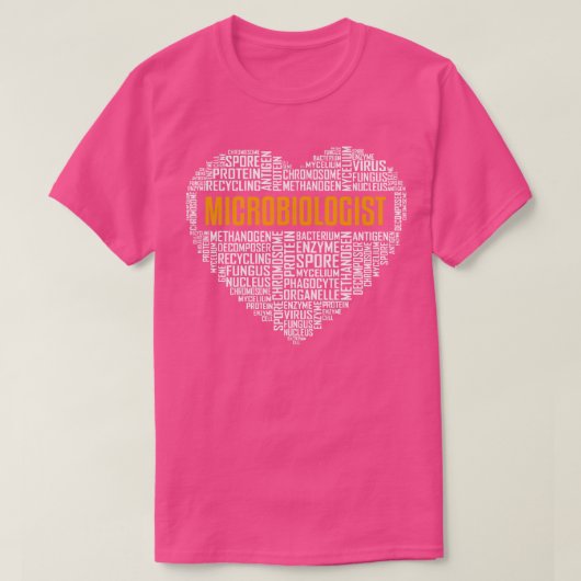 Microbioloog Love Heart T-shirt (Design voorkant)
