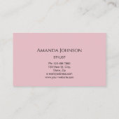 Microblade Lashes Brows Makeup Logo Roze Visitekaartje (Achterkant)