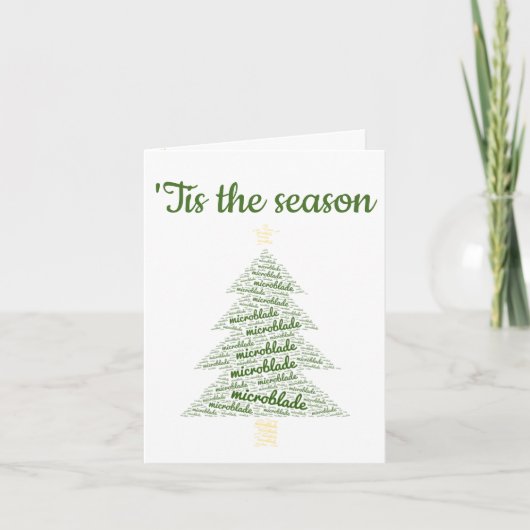 Microblade/wenkbrauw artiest Holiday Kaart (Voorkant)