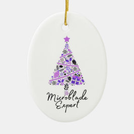 Microbladercadeau - Kerstmis met microblade Keramisch Ornament