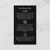 Microblading Afcare, Carte de visite de 3,5 po x 2 (Dos)