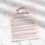 Microblading Afcare Instruction Blush Pink<br><div class="desc">Microblading Aftercare Instruction Élégante Flyers Roses Bleus.</div>