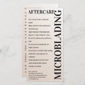 Microblading Aftercare Beige Grey Glamour Bedankkaart (Voorkant / Achterkant)