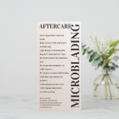 Microblading Aftercare Beige Grey Glamour Bedankkaart (Staand voorkant)