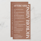 Microblading Aftercare Beige Makeup Bedankkaart (Voorkant / Achterkant)