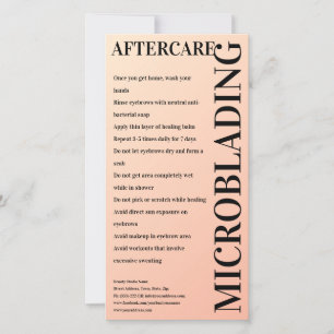 Microblading Aftercare Creamy Glam Bedankkaart