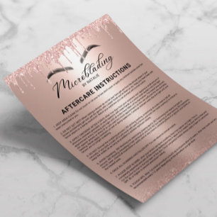 Microblading Aftercare Roos Gold Drivers Flyer