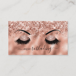 Microblading Brows Roos Gold Glitter Makeup Artist Visitekaartje