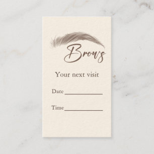 Microblading Brows Salon Appointment Card Afsprakenkaartje