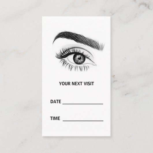 Microblading Brows Salon Appointment Card Afsprakenkaartje (Voorkant)