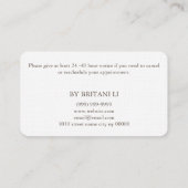 Microblading Brows Salon Appointment Card Afsprakenkaartje (Achterkant)