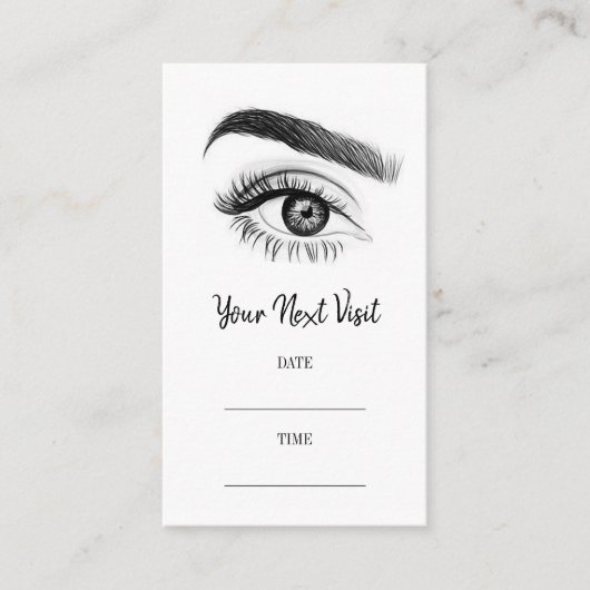 Microblading Brows Salon Appointment Card Afsprakenkaartje (Voorkant)