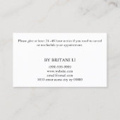 Microblading Brows Salon Appointment Card Afsprakenkaartje (Achterkant)