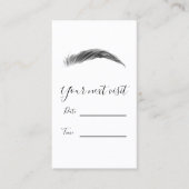 Microblading Brows Salon Appointment Card Afsprakenkaartje (Voorkant)