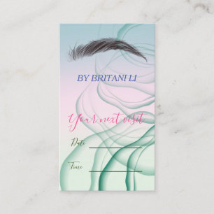 Microblading Brows Salon, gradiënt Appointkaart Afsprakenkaartje
