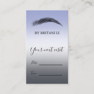 Microblading Brows Salon, gradiënt Appointkaart Afsprakenkaartje