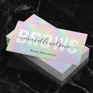 Microblading Brows Technicia Moderne holographic Visitekaartje