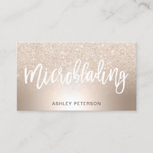 Microblading chique gouden glitter ombre metallic  visitekaartje