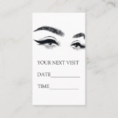 Microblading de carte de rendez-vous, Extensions E (Devant)