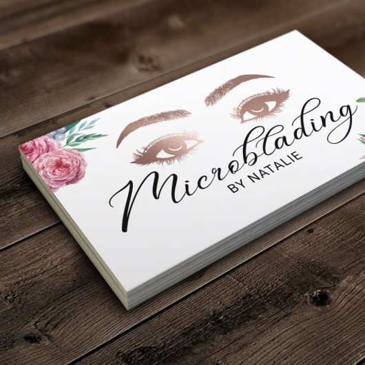 Microblading Eyebrows Beauty Salon  Floral Visitekaartje