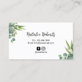 Microblading Eyebrows Beauty Salon Greenery Visitekaartje (Achterkant)