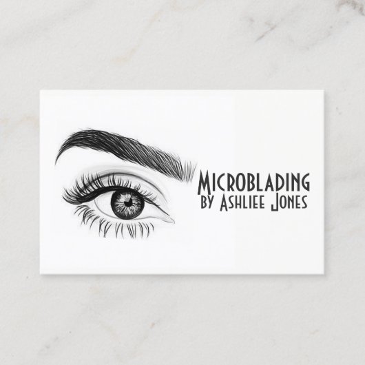 Microblading Eyebrows & Lashes Salon Visitekaartje (Voorkant)