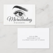 Microblading Eyebrows & Lashes Salon Visitekaartje (Voorkant / Achterkant)