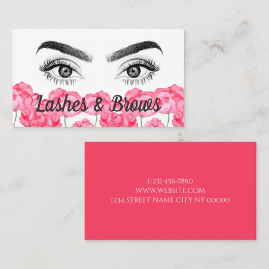 Microblading Eyebrows & Lashes Visitekaartje (Voorkant / Achterkant)