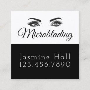 Microblading, Eyebrows, Tattoo, Permanente Makeup Vierkante Visitekaartje