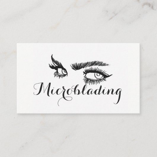 Microblading, Eyebrows, Tattoo, Permanente Makeup Visitekaartje (Voorkant)