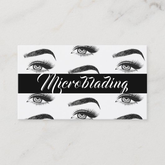 Microblading, Eyebrows, Tattoo, Permanente Makeup Visitekaartje (Voorkant)
