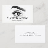 Microblading, Eyebrows, Tattoo, Permanente Makeup Visitekaartje (Voorkant / Achterkant)