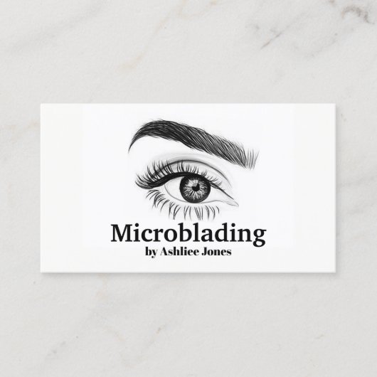 Microblading, Eyebrows, Tattoo, Permanente Makeup Visitekaartje (Voorkant)