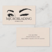 Microblading, Eyebrows, Tattoo, Permanente Makeup  Visitekaartje (Voorkant / Achterkant)